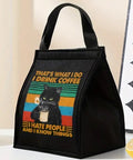 Sac à lunch isotherme Cheeky Coffee Loving Cat