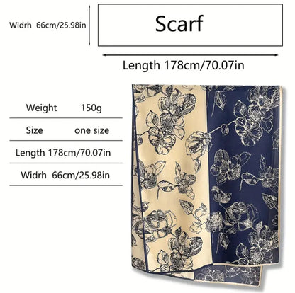 Floral double-sided scarf