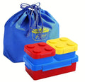 Boîte à lunch avec sac en blocs de construction