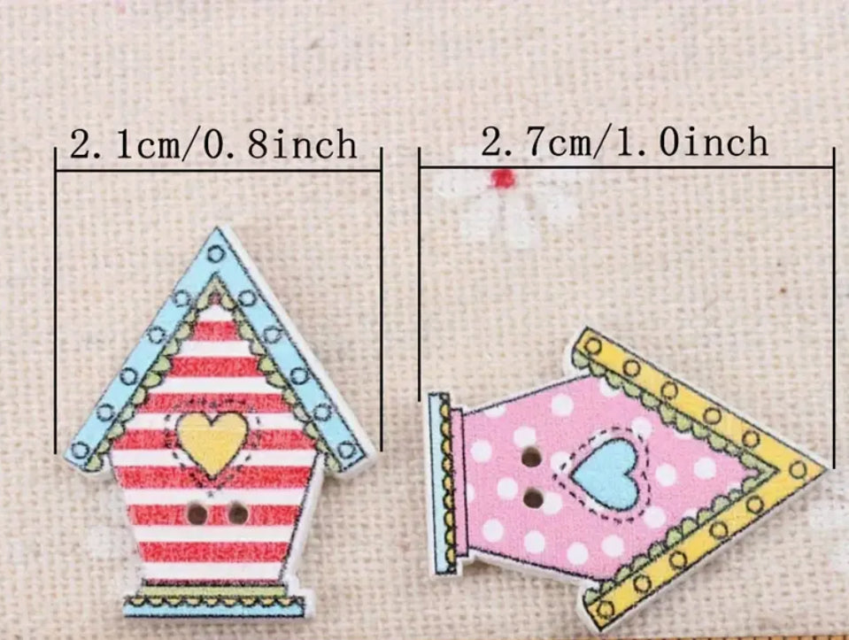 Bouton de maison en bois