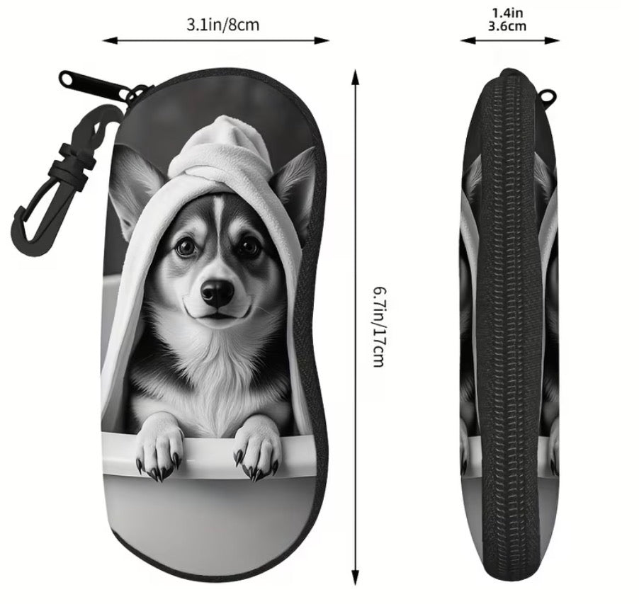 Corgi Fabric Glasses Case