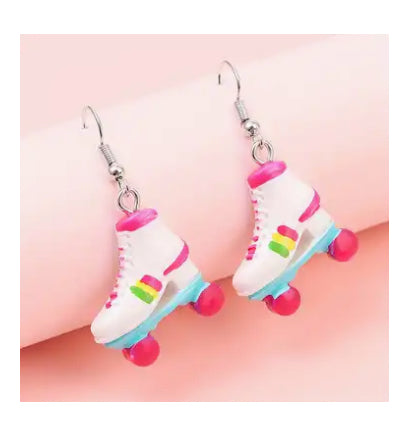 Vintage roller skates sterling silver earrings