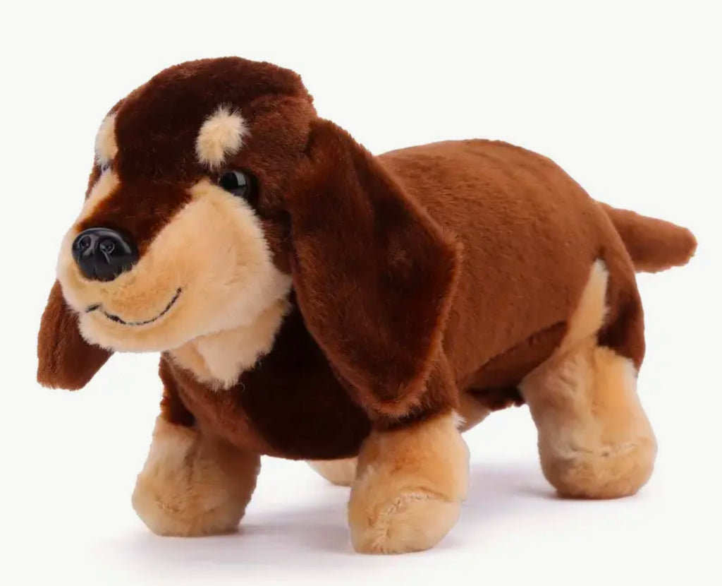 Peluche chien saucisse marron
