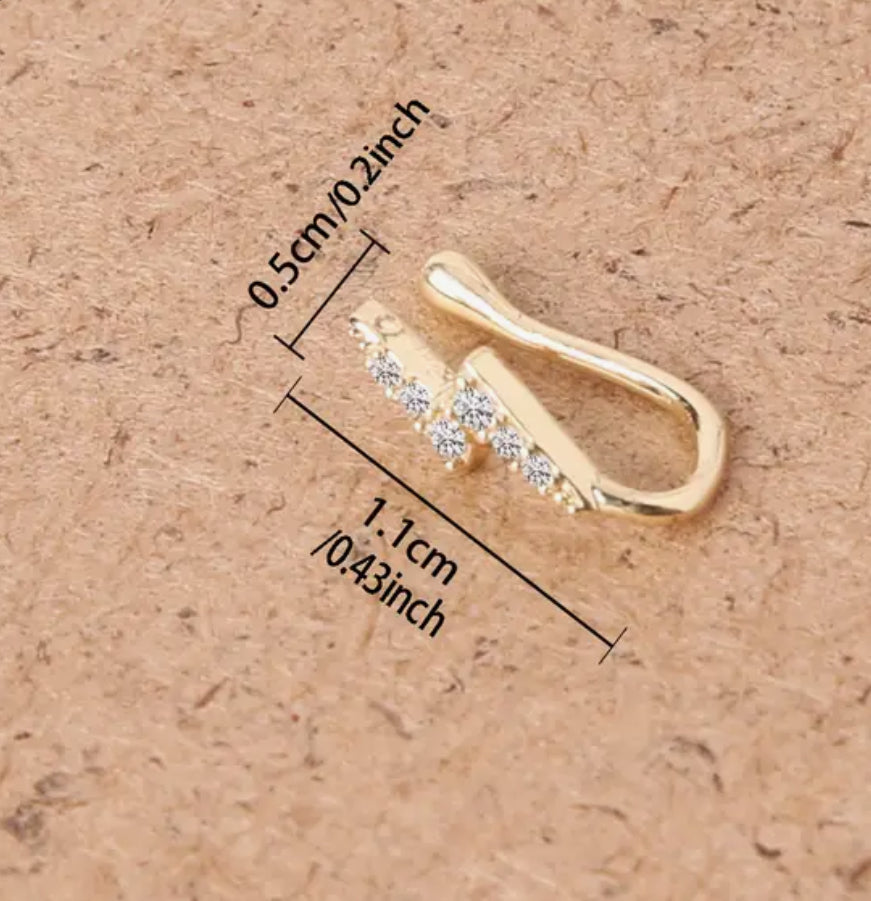 Anneau de nez à clip Diamonte