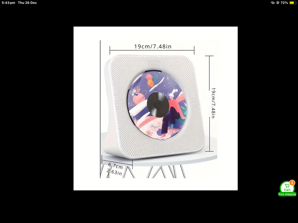 Lecteur CD Radio FM Haut-parleur