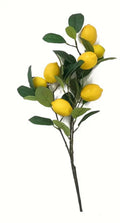 Branche de citronnier artificielle avec 7 citrons