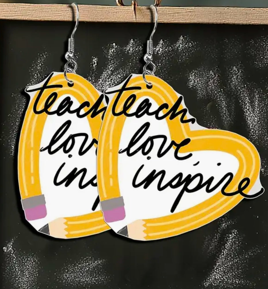 Teach Love Inspire Earrings