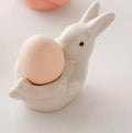 Coquetier en céramique en forme de lapin