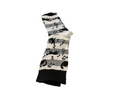 Cat music note socks - white and black