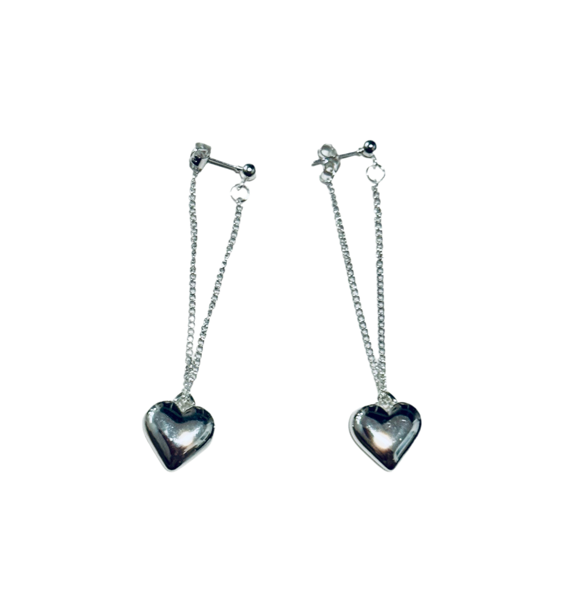 Stainless Steel Dangling Heart earrings