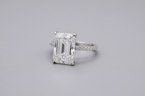 The Radiant Emerald Pavé Ring