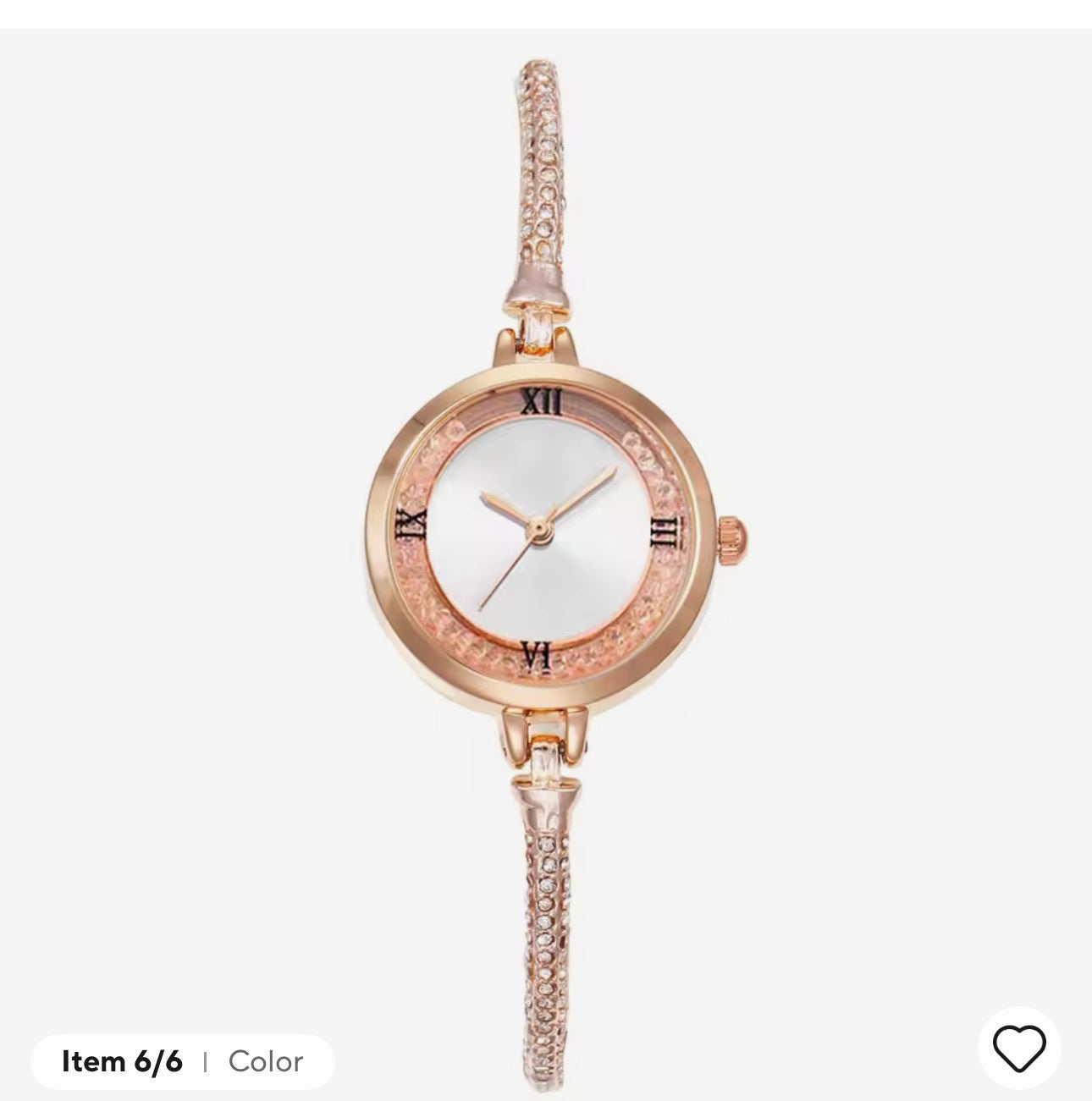 White Crystal Bracelet Watch
