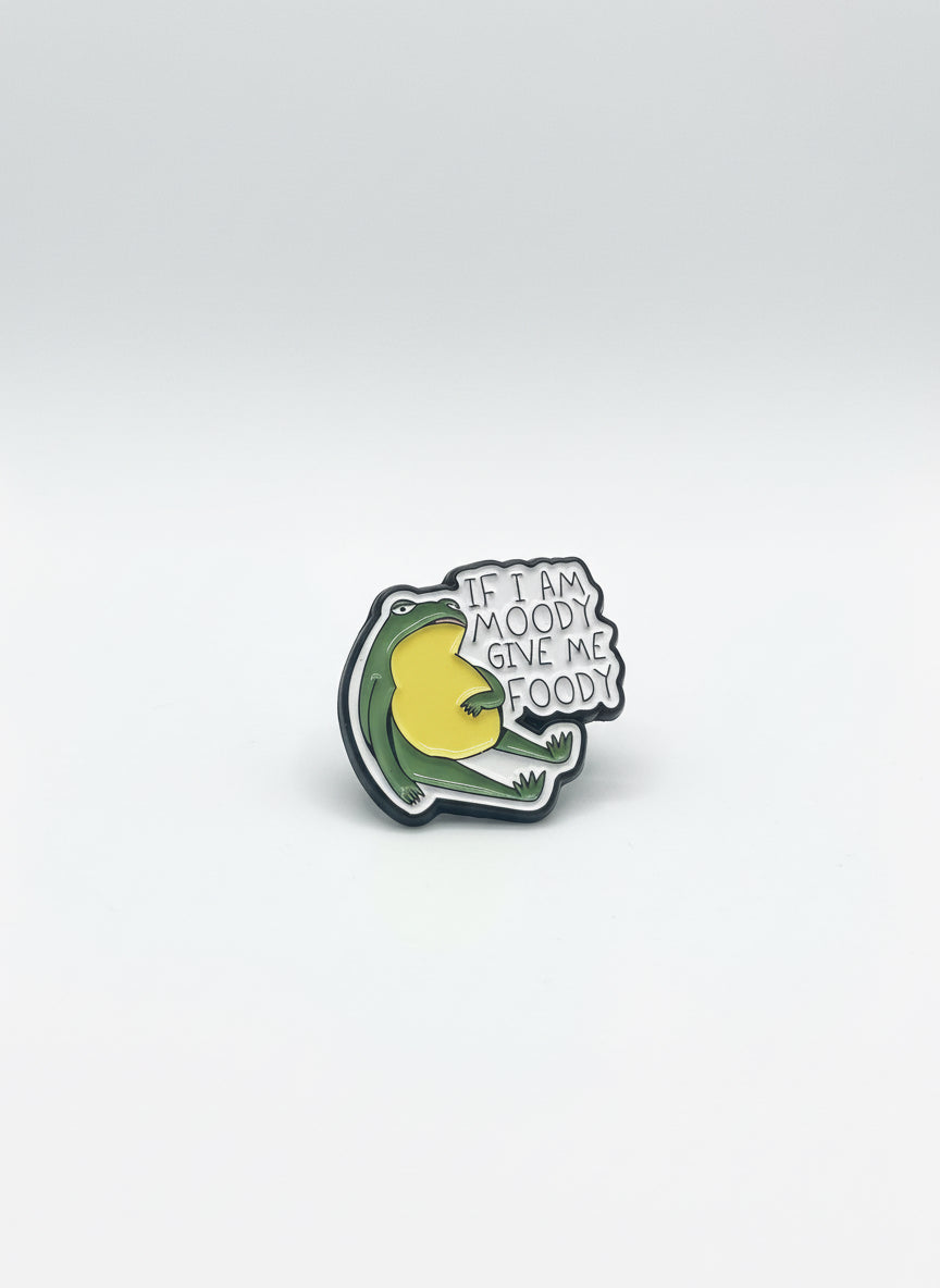 Moody Frog Brooch Pin