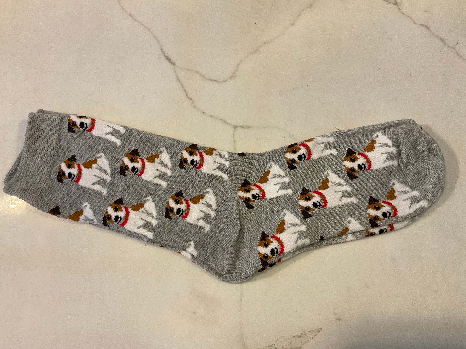Grey Jack Russell Dog Socks