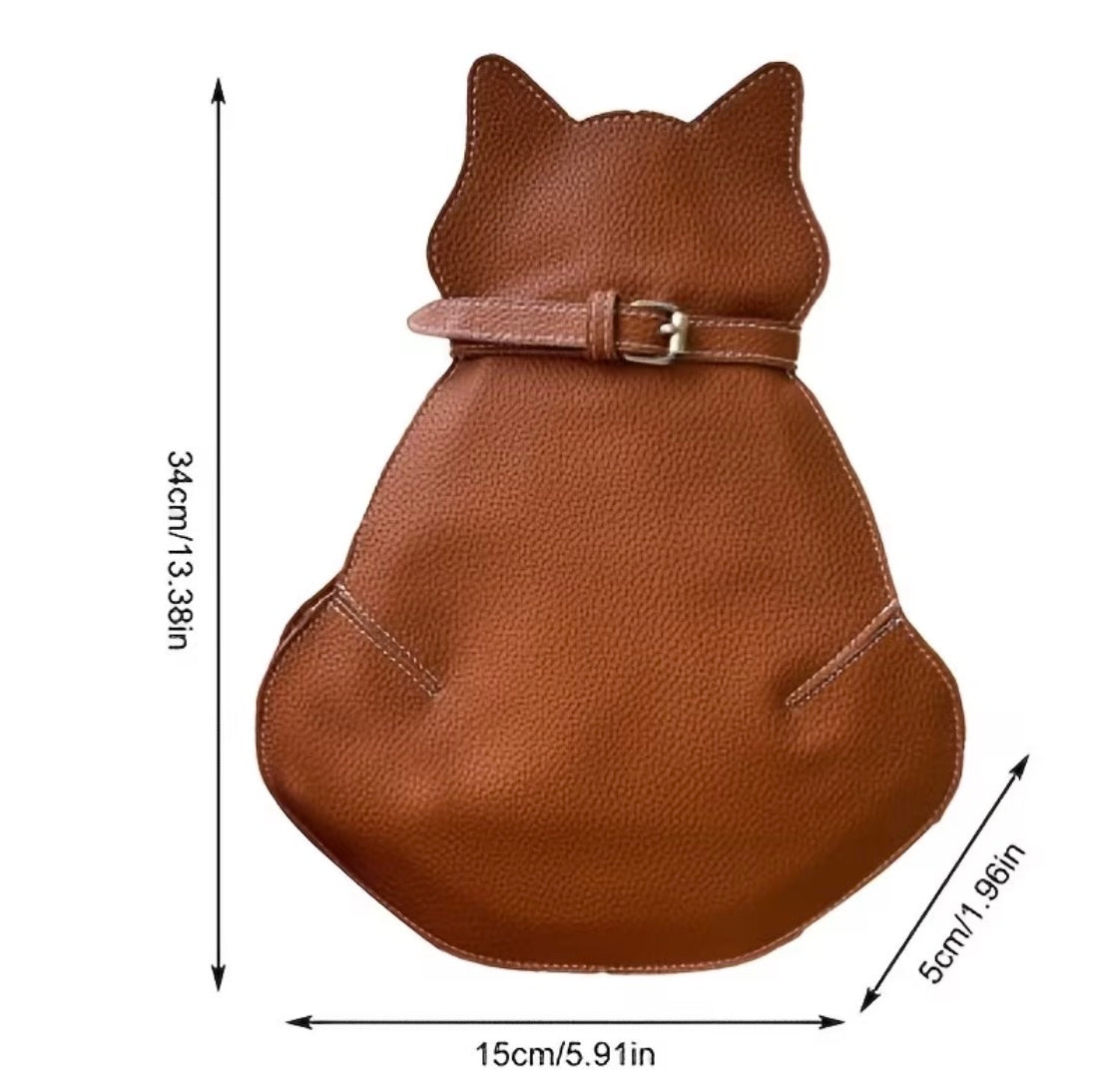 Fat Brown Cat Shoulder Bag