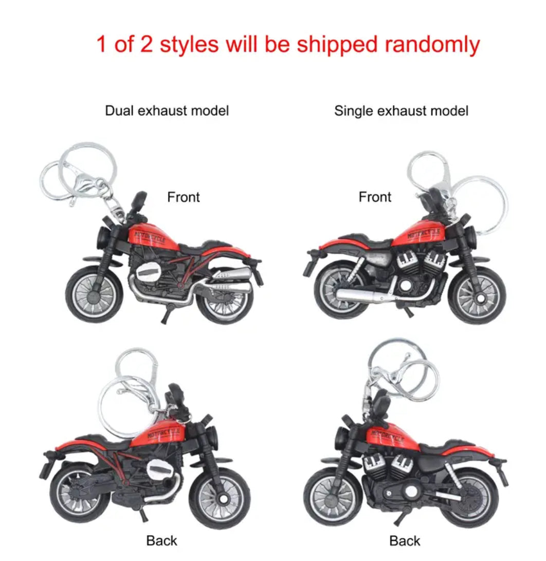 Motorcycle Keychain (red or white)