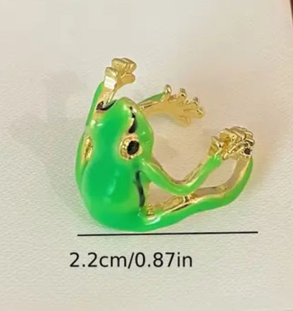 Green Frog Adjustable ring