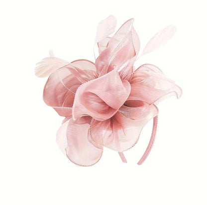 Pink Feather Derby Fascinator Hat