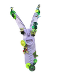 Handmade zip button necklace