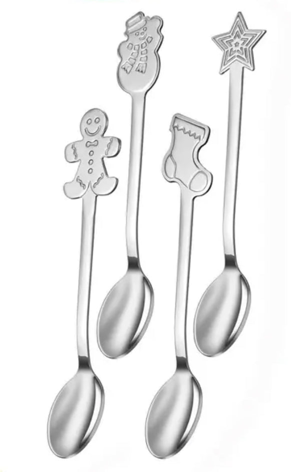 Christmas Teaspoon (stainless steel)- 4 designs