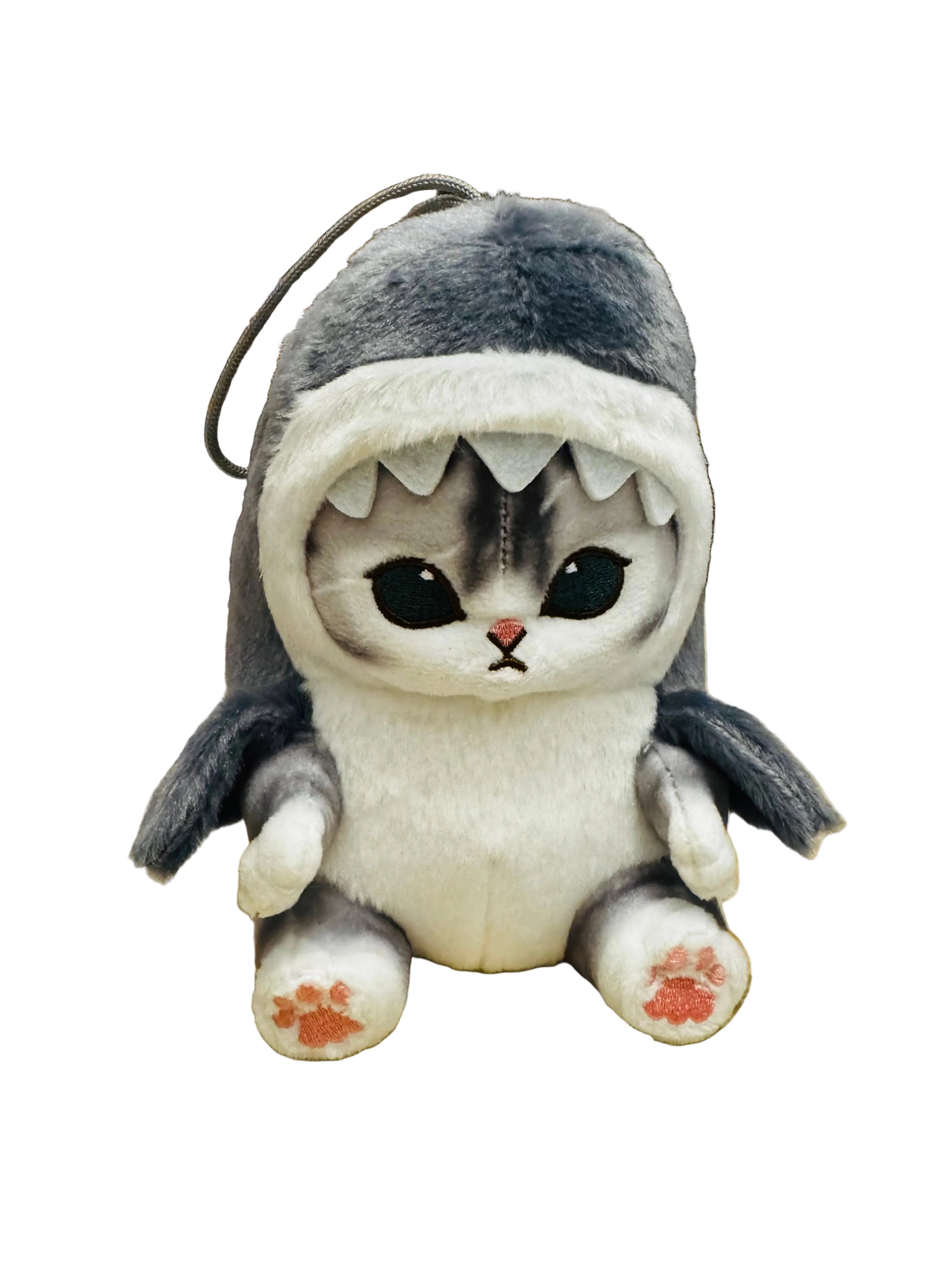 Plush Cat in Shark Costume