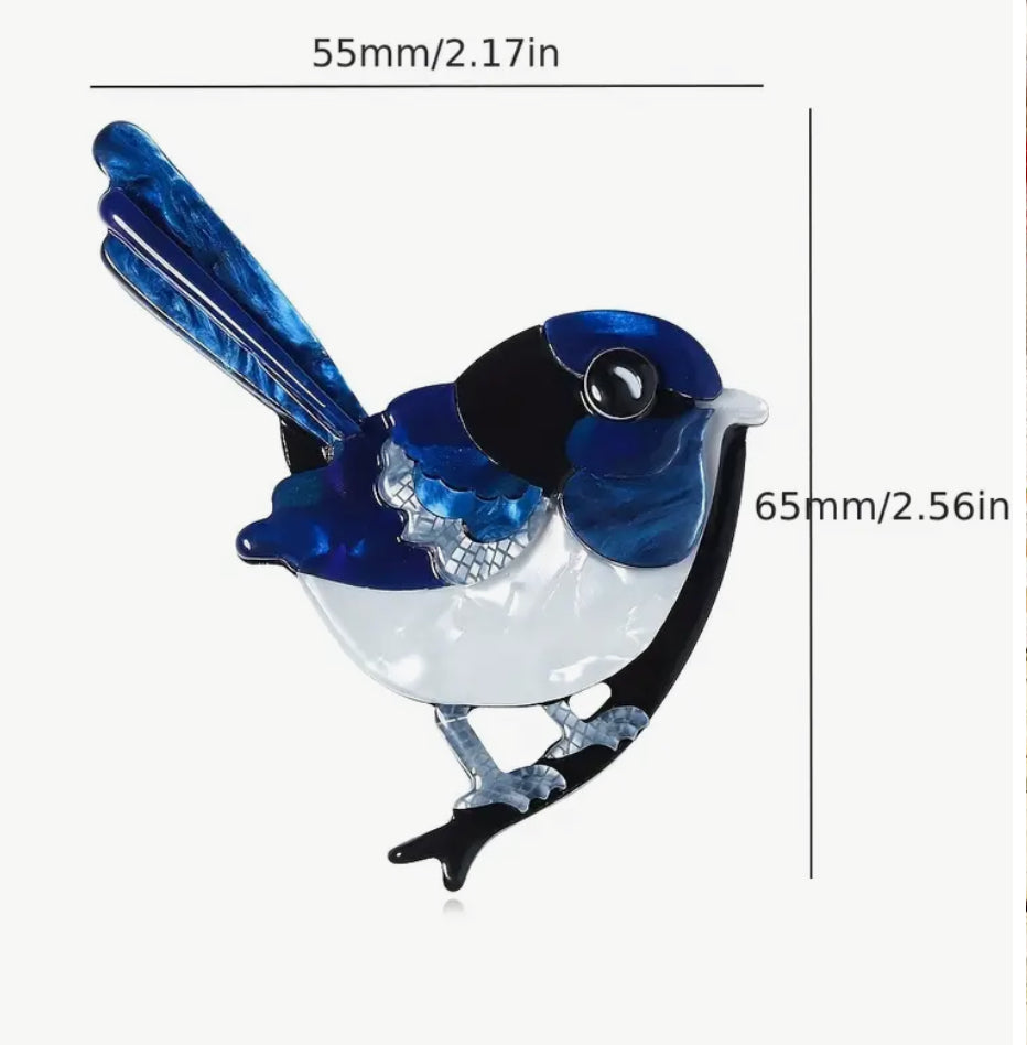 Blue Bird Brooch