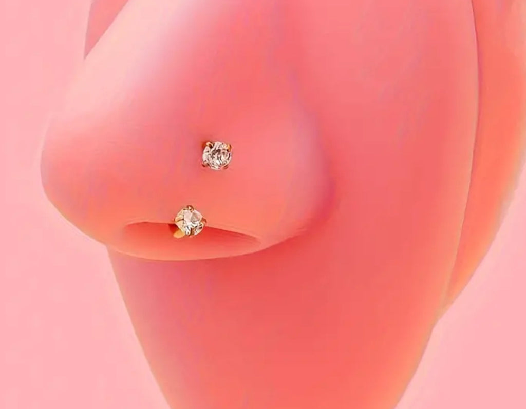 Anneau de nez à clip en diamant