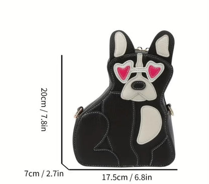 Dog shaped crossbody bag