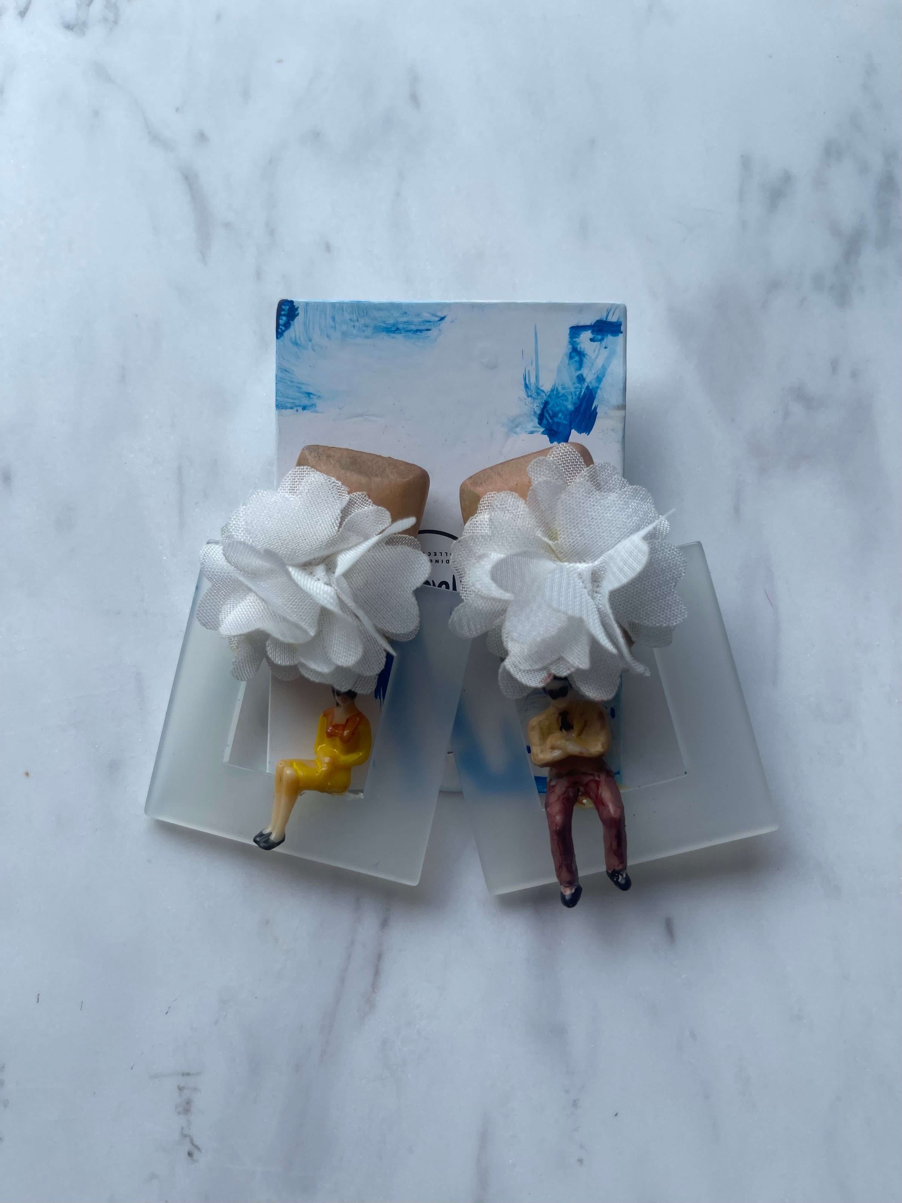 Handcrafted Man Woman Earrings