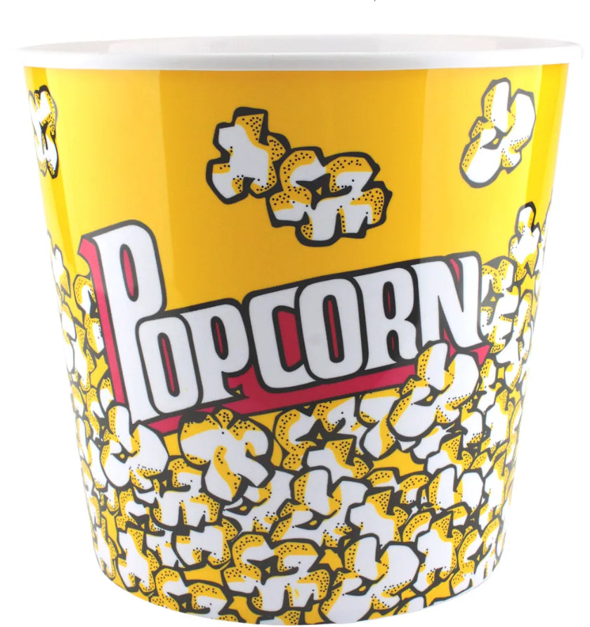 Grand seau ou bac à pop-corn en plastique