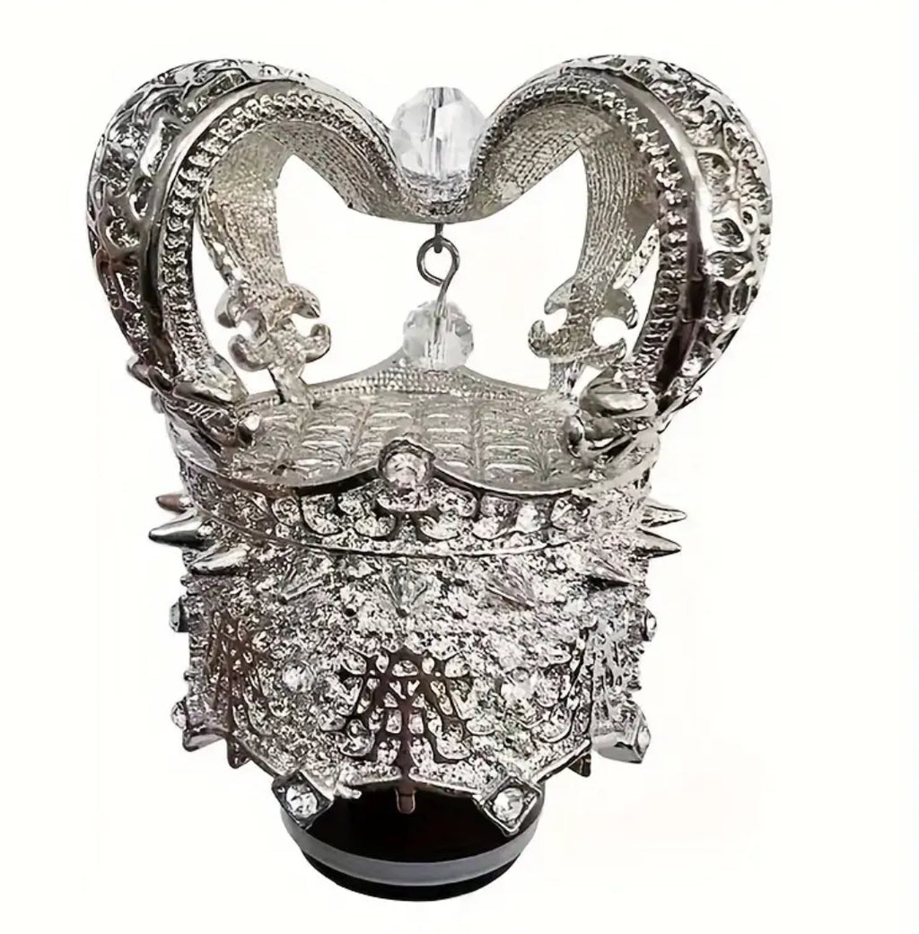 Diamanté  water bottle 500mL with crown lid