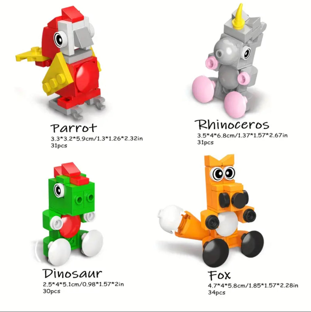 Blocs de construction animaux pour bas de Noël