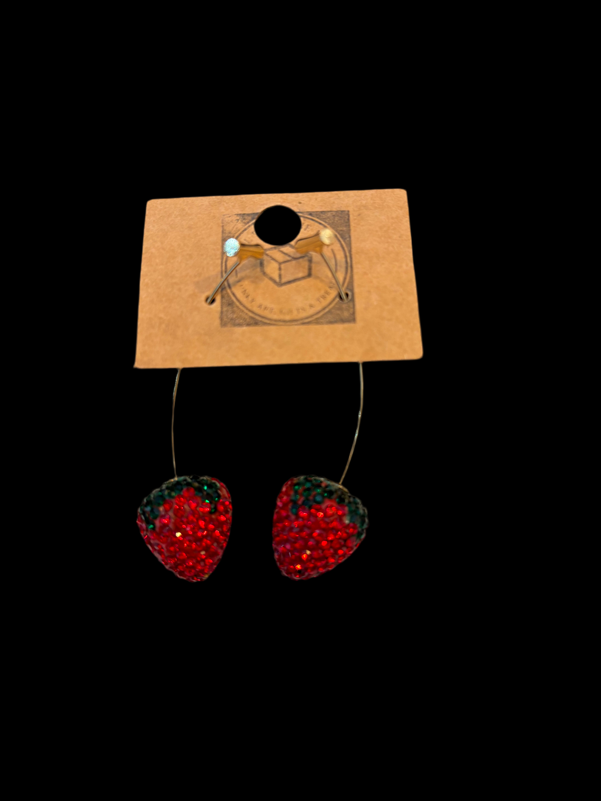 Strawberry sparkle earrings