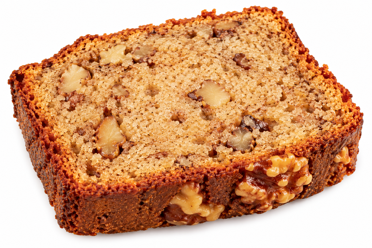 Paleo Keto Walnut Banana Loaf – Per Slice