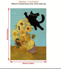Impression sur toile sans cadre « Chat effronté »