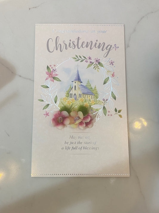 Christening greeting card