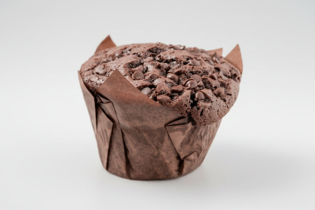 Muffin végétalien aux pépites de chocolat double (sans gluten)