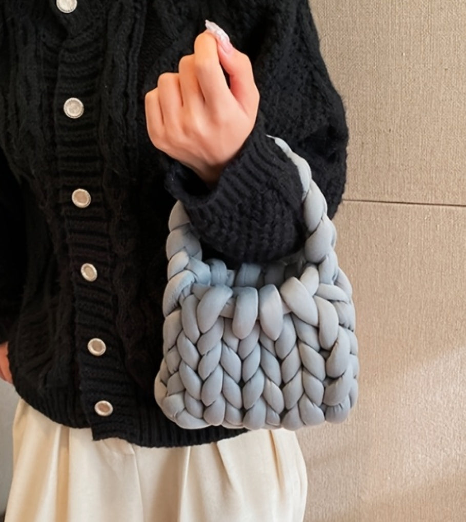 Chunky Knit Bag (Grey)