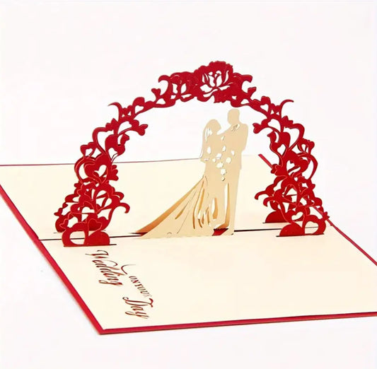 3D Pop-Up Greeting Card - Wedding