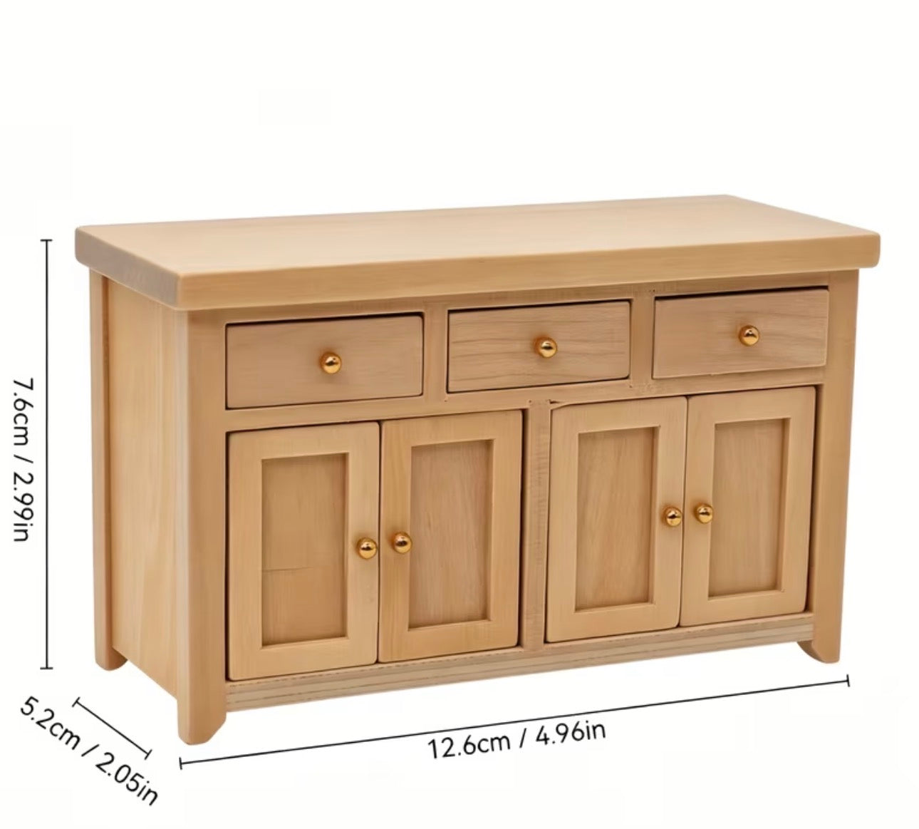 Miniature Wooden Cabinets with Drawers
