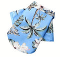 Chemise hawaïenne bleue à col pour animaux de compagnie