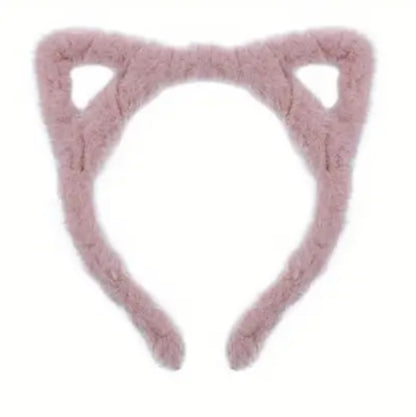 Fluffy Pink Cat Ears Hairband