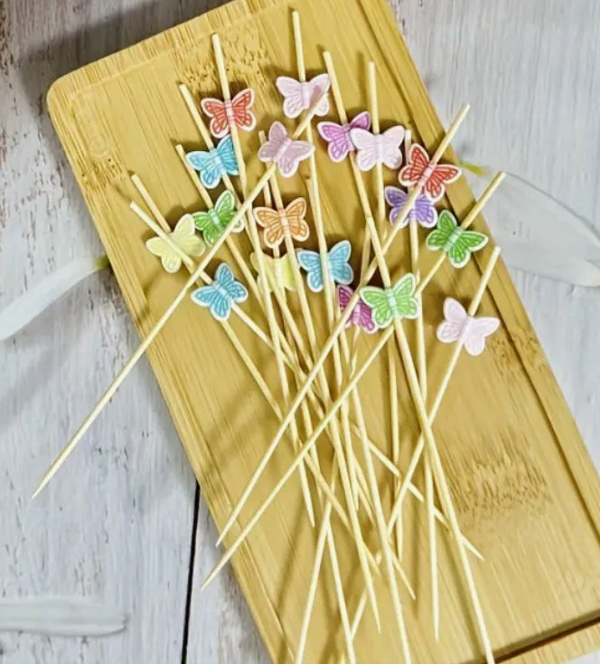 Butterfly cocktail sticks