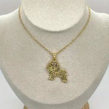 Cocker Spaniel dog zirconia necklace