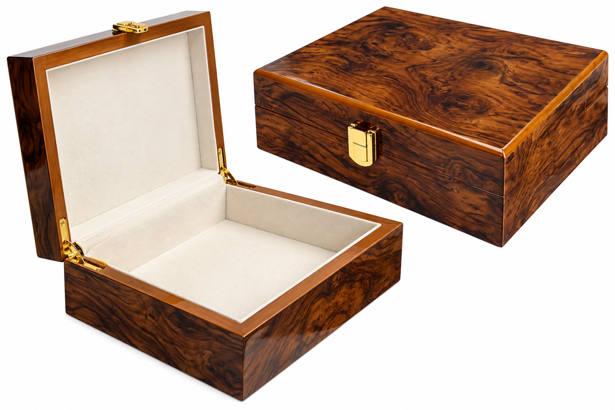 High-Gloss Wooden Jewellery & Keepsake Box