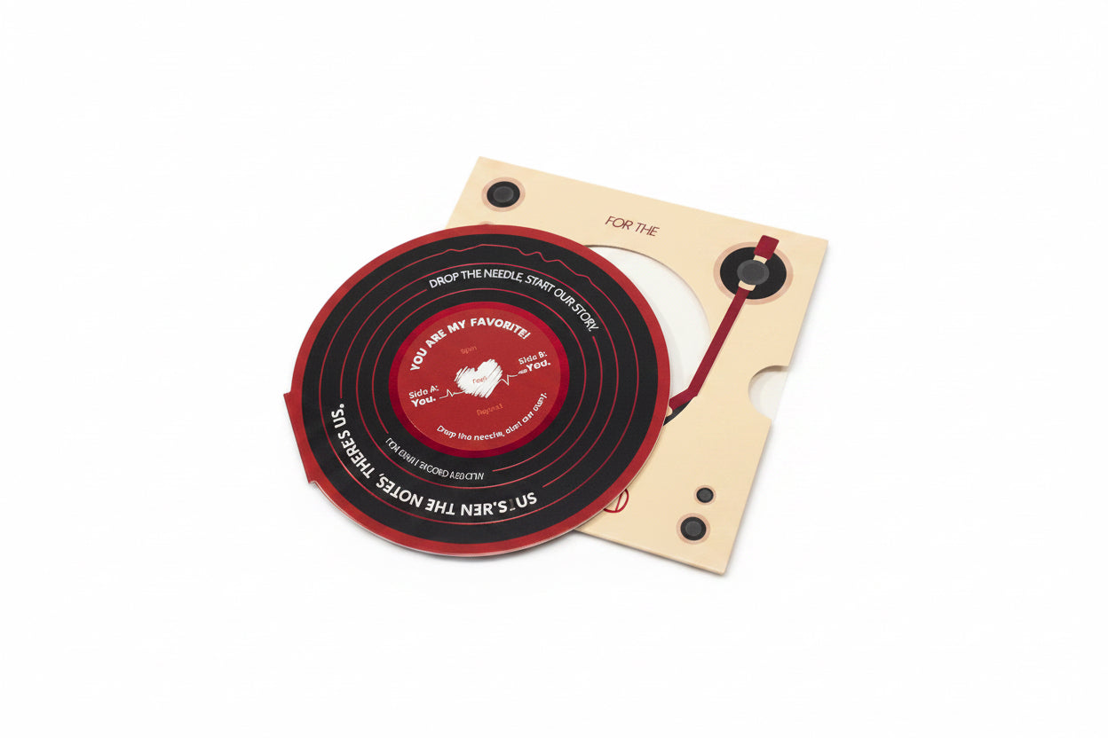 For the Record 3D Pop-Up Greeting Card