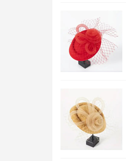 Golden or Red Derby Fascinator Hat