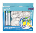 Colour-in Ceramic Coaster Set- 7 Piece