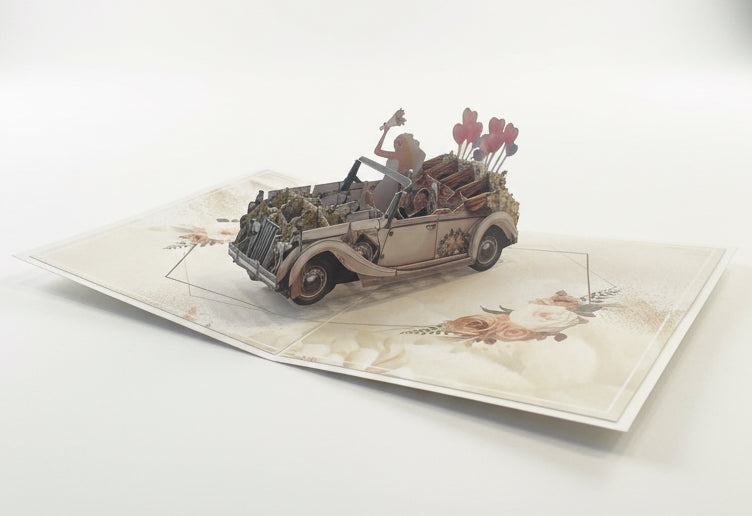 3D Pop-Up Greeting Card - Just married