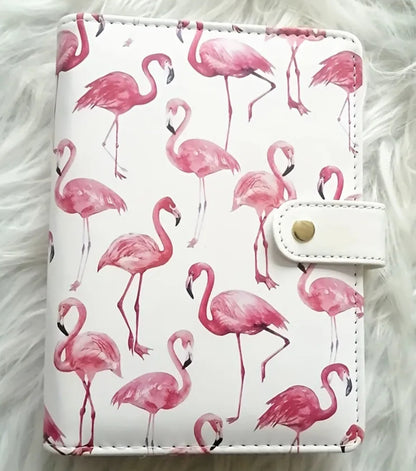 Flamingo notebook with pen holder